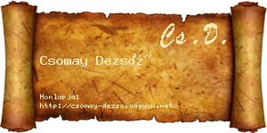 Csomay Dezső névjegykártya